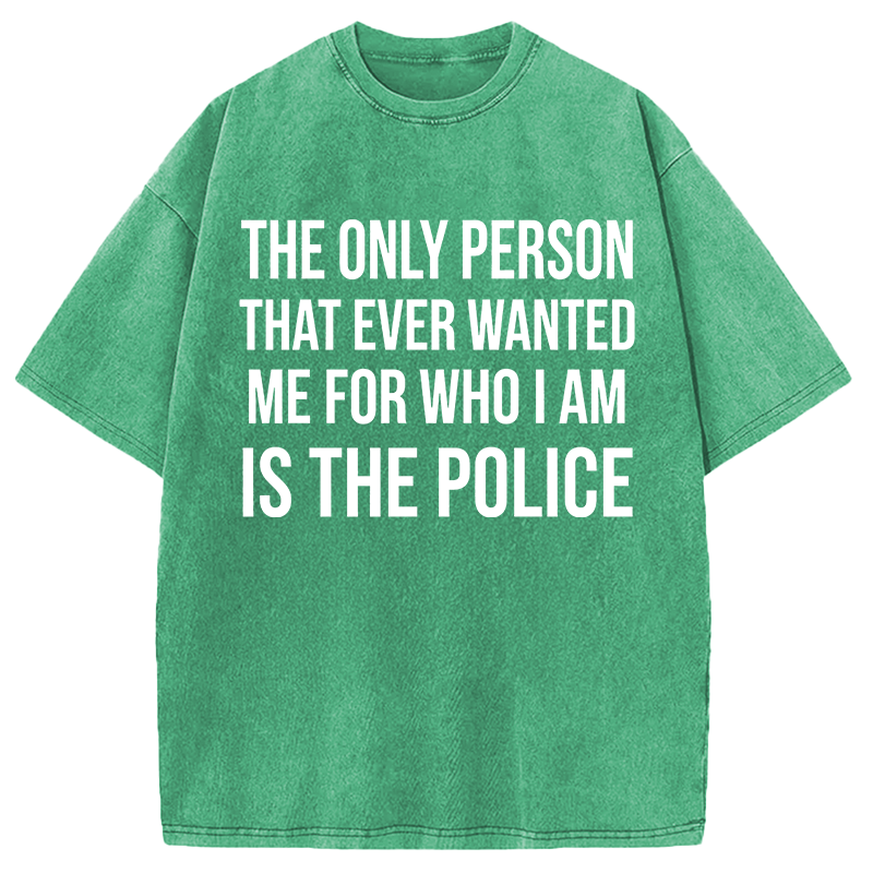 Modecanvas The Only Person DTG Printing Washed T-Shirt