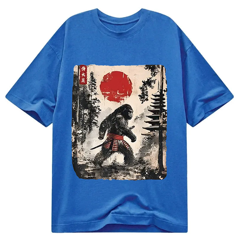 Modecanvas Japanese Samurai Bigfoot DTG Printing Classic T-Shirt-modecanvas