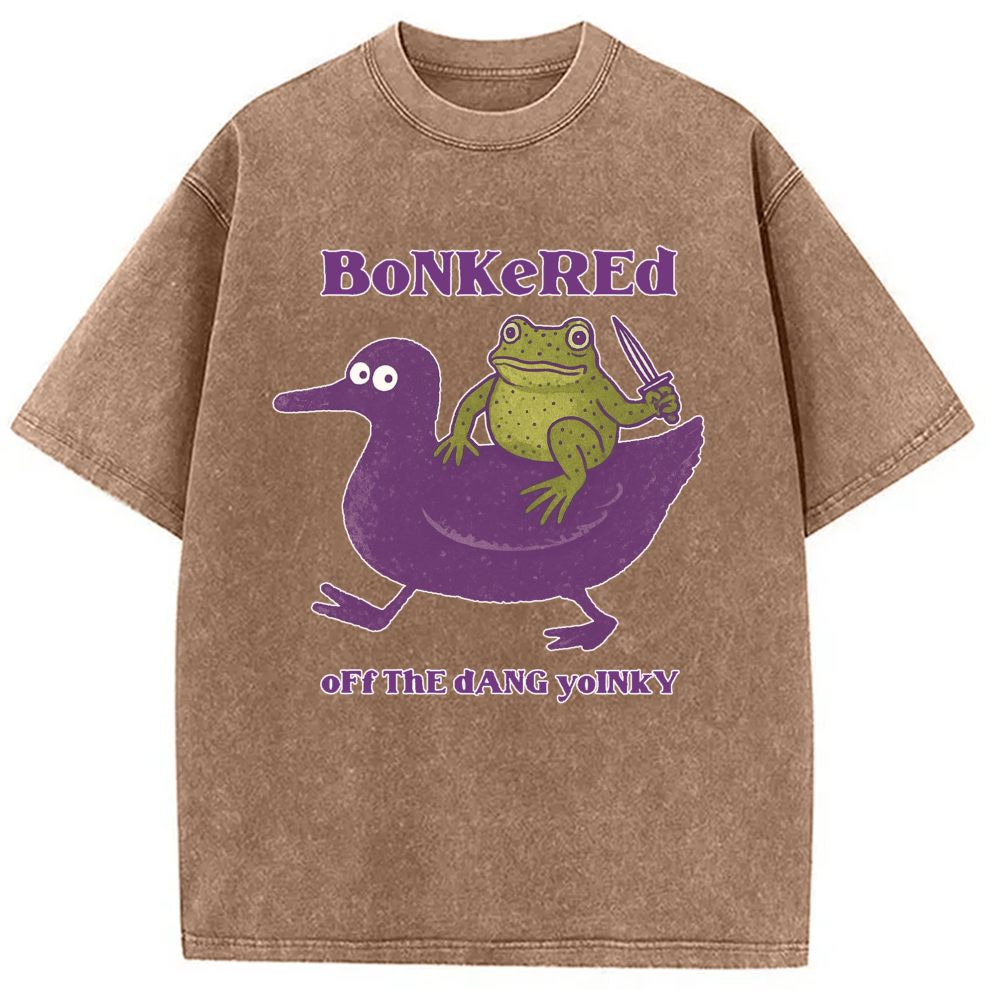 Modecanvas Bonkered of The Dang Yoinky Goose Washed T-Shirt