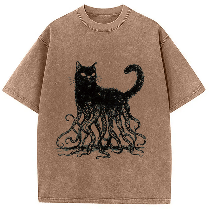 Modecanvas Catpus DTG Printing Washed T-Shirt