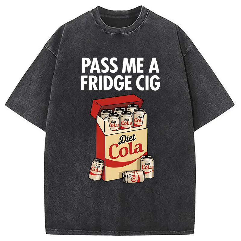 Modecanvas Diet Cola Cigarette Pack Washed T-Shirt-modecanvas