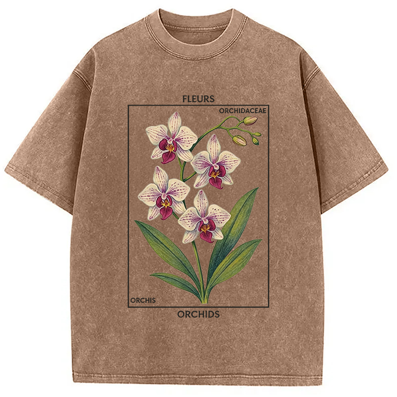 Modecanvas Vintage Orchid DTG Printing Washed T-Shirt