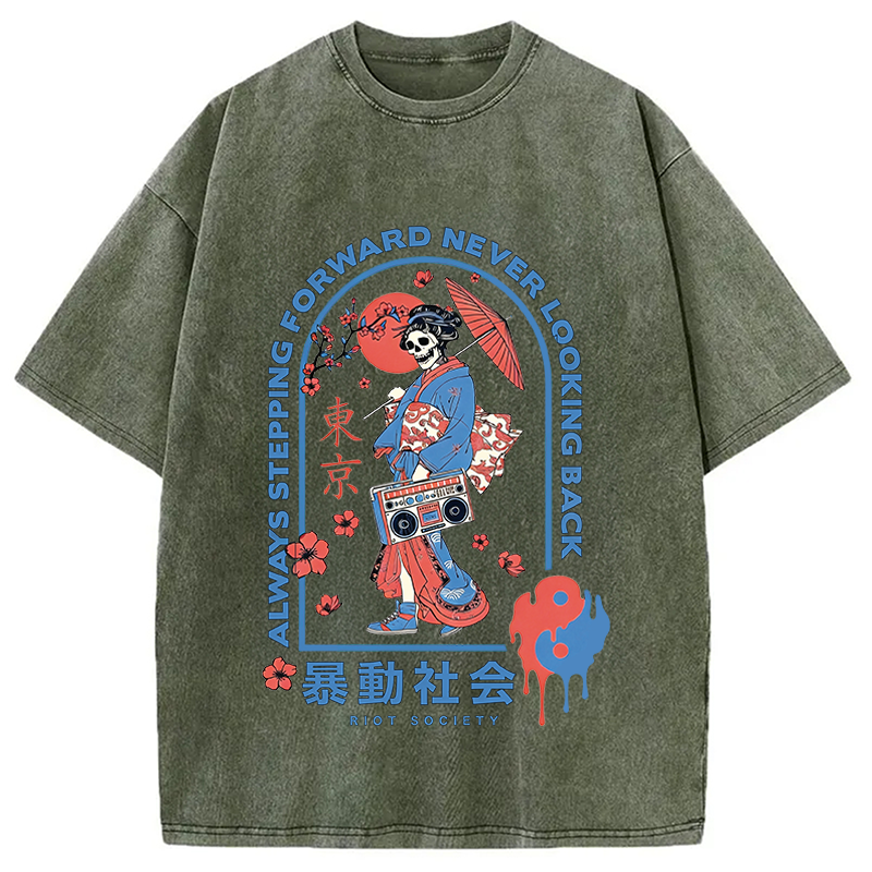Modecanvas Riot Society DTG Printing Washed T-Shirt