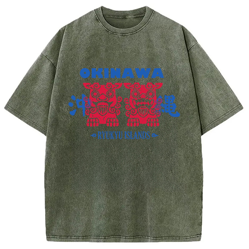 Modecanvas Okinawa Mascot Washed T-Shirt