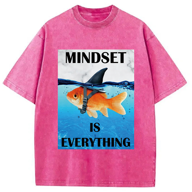 Modecanvas Mindset is Everything DTG Printing Washed T-Shirt