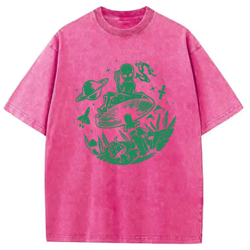 Modecanvas Psychedelic Alien Trip Washed T-Shirt