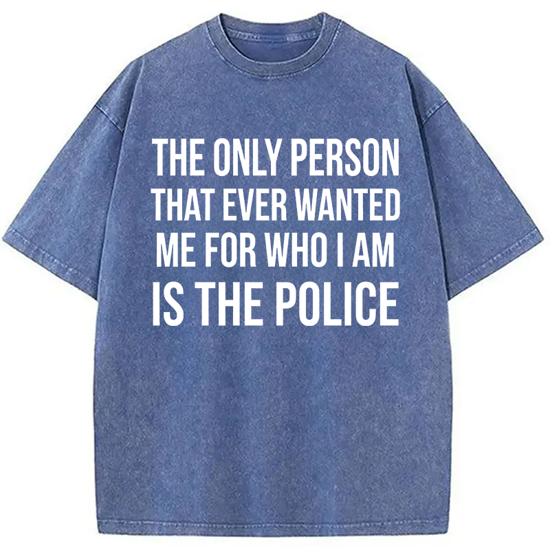 Modecanvas The Only Person DTG Printing Washed T-Shirt