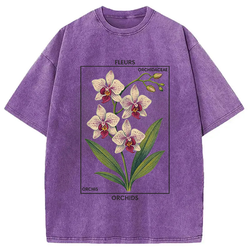 Modecanvas Vintage Orchid DTG Printing Washed T-Shirt