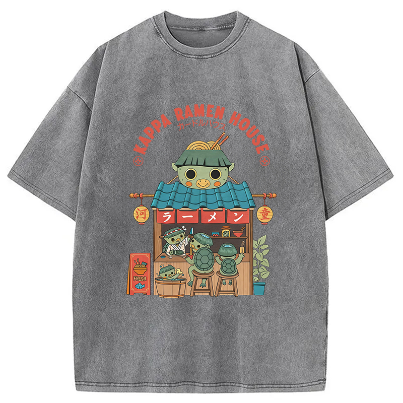 Modecanvas Kappa Ramen House DTG Printing Washed T-Shirt