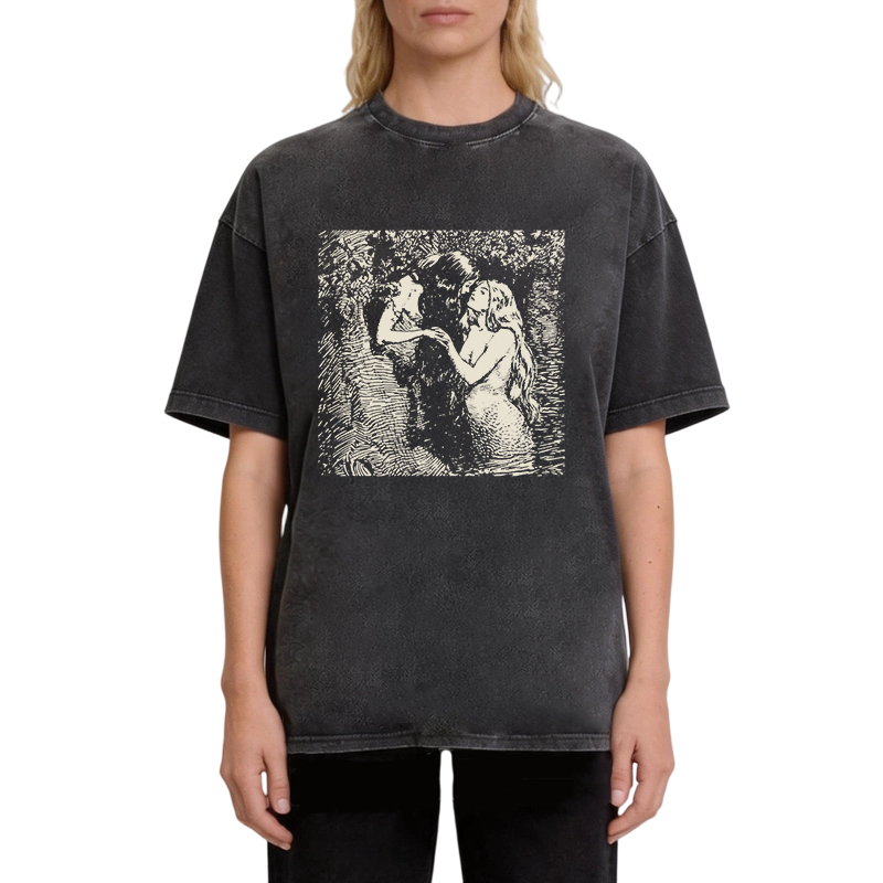 Modecanvas The Nymph and the Dryad DTG Printing Washed T-Shirt
