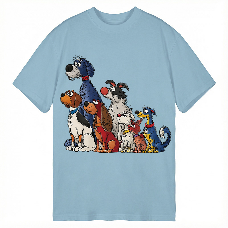 Modecanvas The Waiting Dog Art DTG Printing Classic T-Shirt-modecanvas