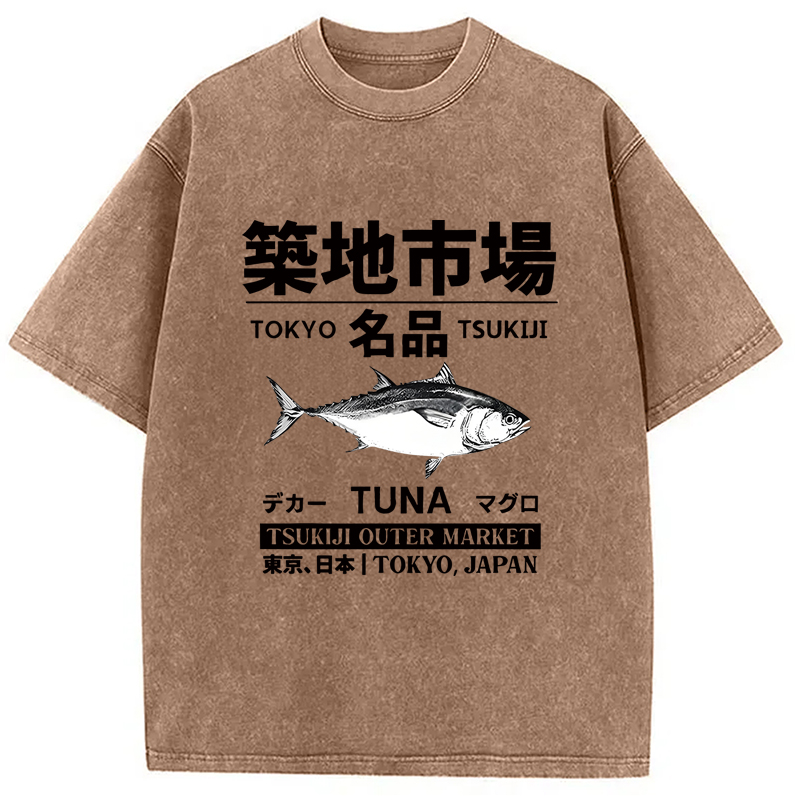 Modecanvas Tsukiji Tuna Market Washed T-Shirt