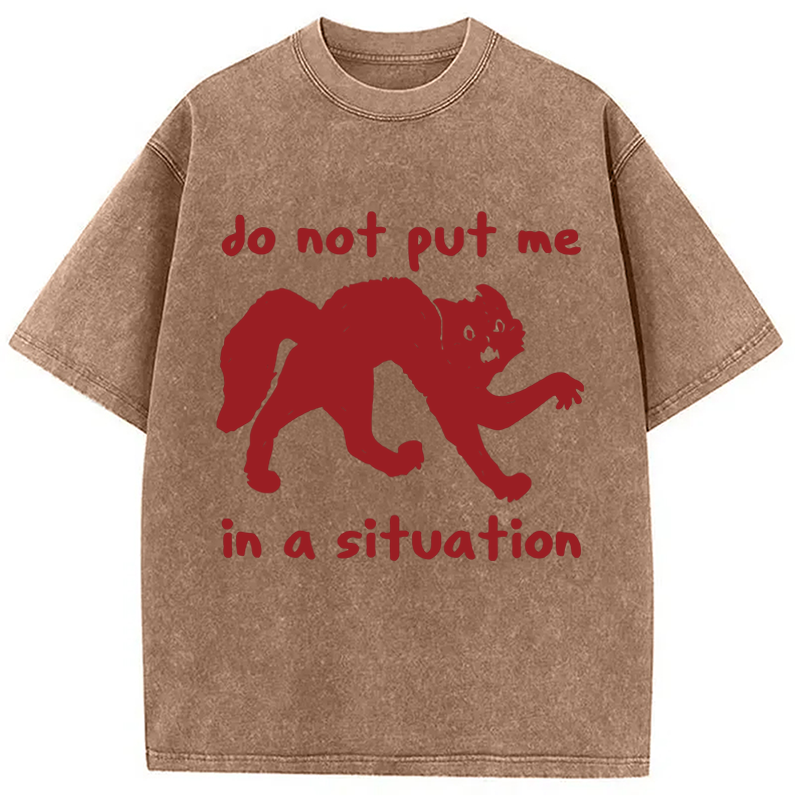 Modecanvas Do Not Put Me In A Situation DTG Printing Washed T-Shirt