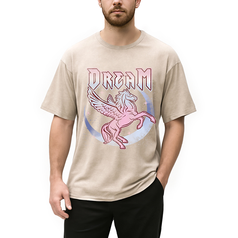 Modecanvas Dream Pegasus DTG Printing Washed T-Shirt