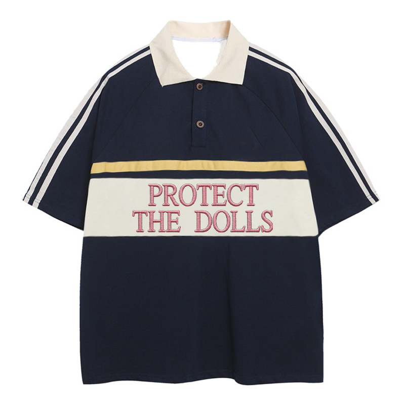 Modecanvas Protect The Dolls Polo Embroidered T-Shirt