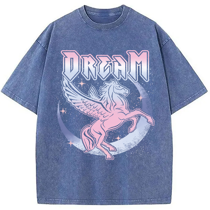 Modecanvas Dream Pegasus DTG Printing Washed T-Shirt