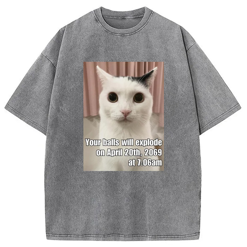 Modecanvas Your Balls Will Explode | Funny Washed T-Shirt