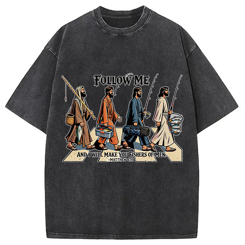Modecanvas Fishers Of Men DTG Printing Washed T-Shirt