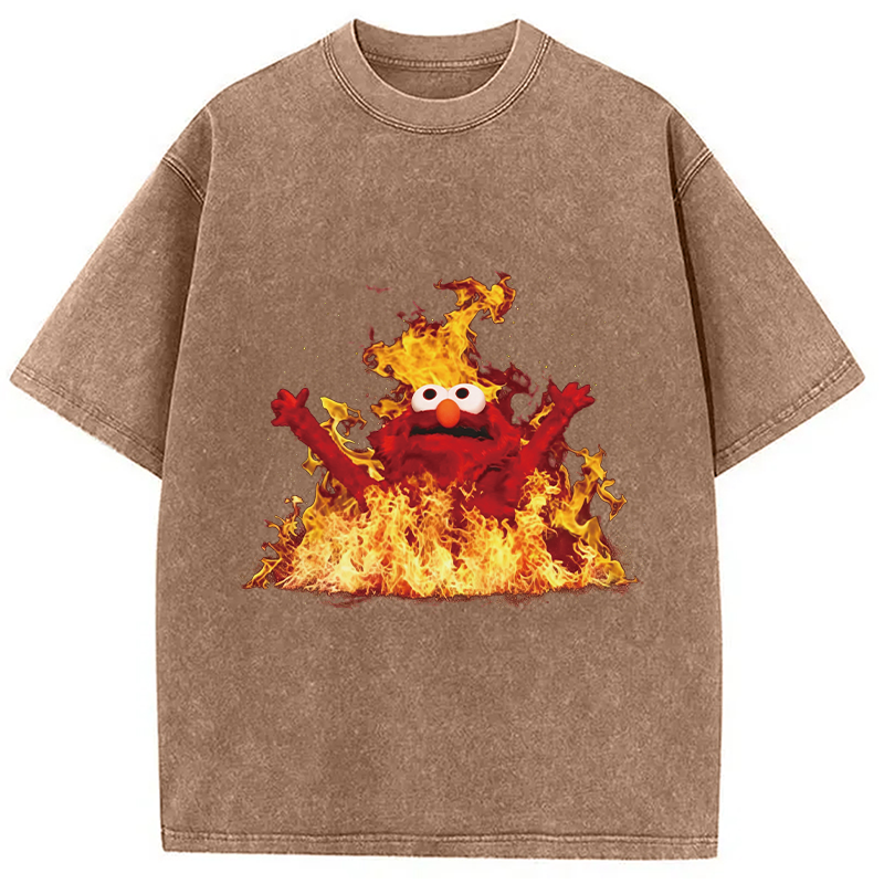 Modecanvas Hellmo Rise Meme DTG Printing Washed T-Shirt