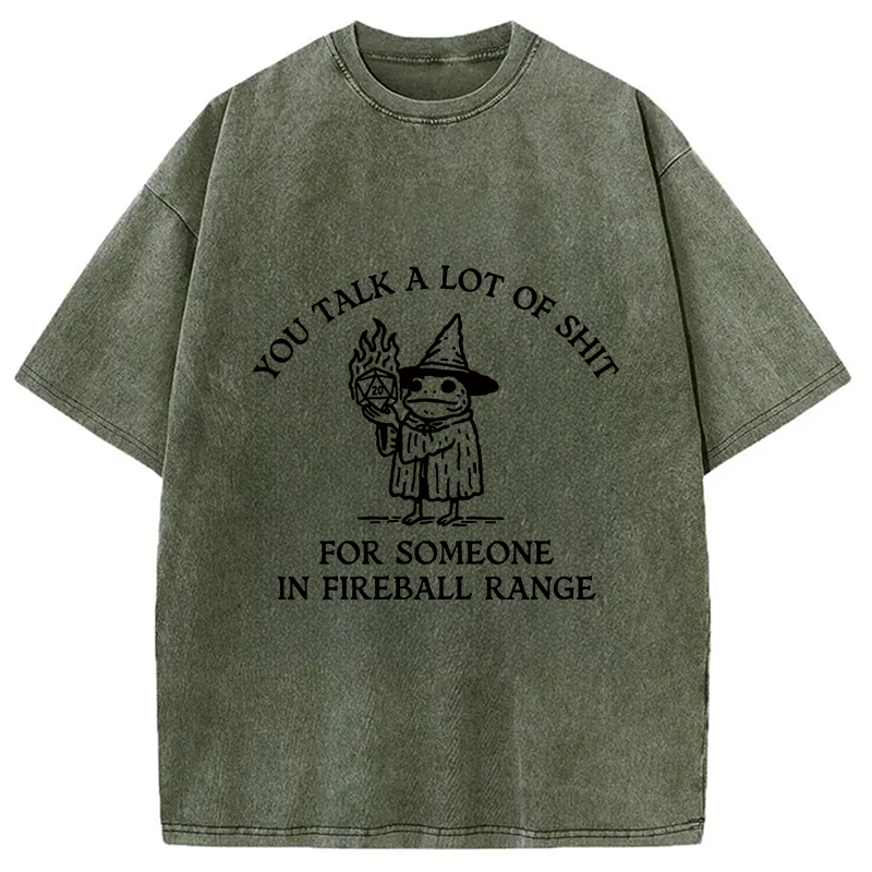 Modecanvas You Talk A Lot DTG Printing Washed T-Shirt