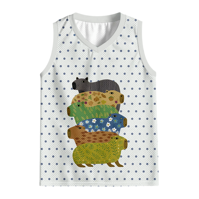 Modecanvas Colorful Capybaras Jersey Tank