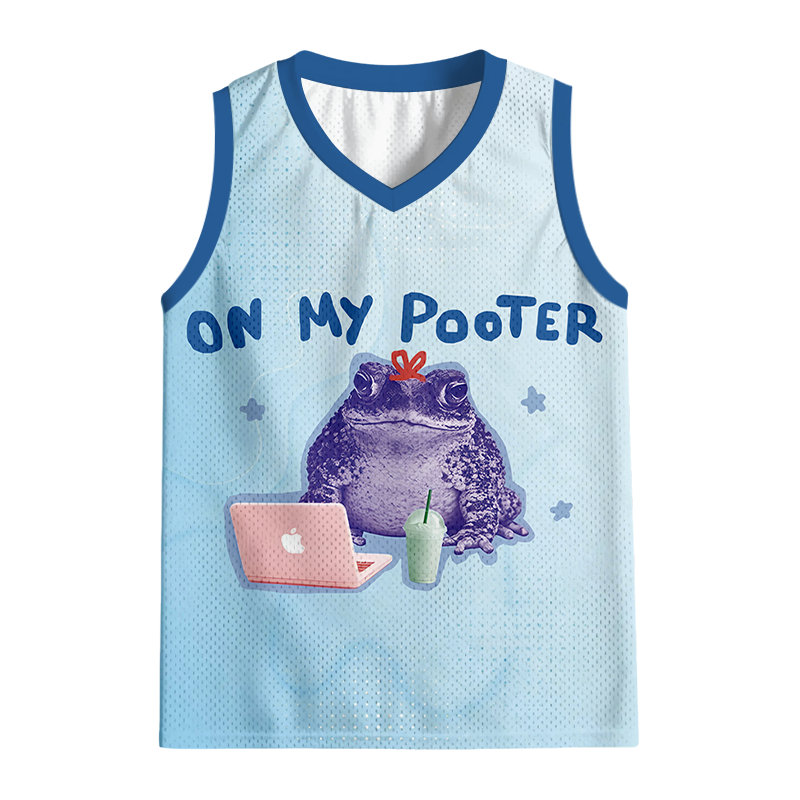 Modecanvas On My Pooter Funny Frog Jersey Tank