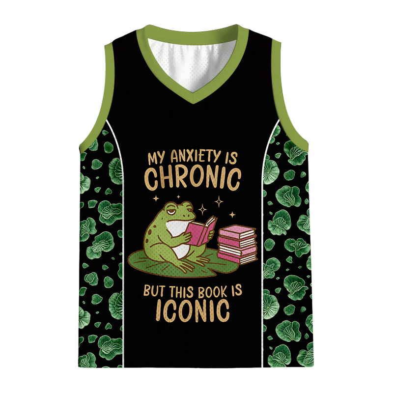 Modecanvas Funny Frog Reading Jersey Tank