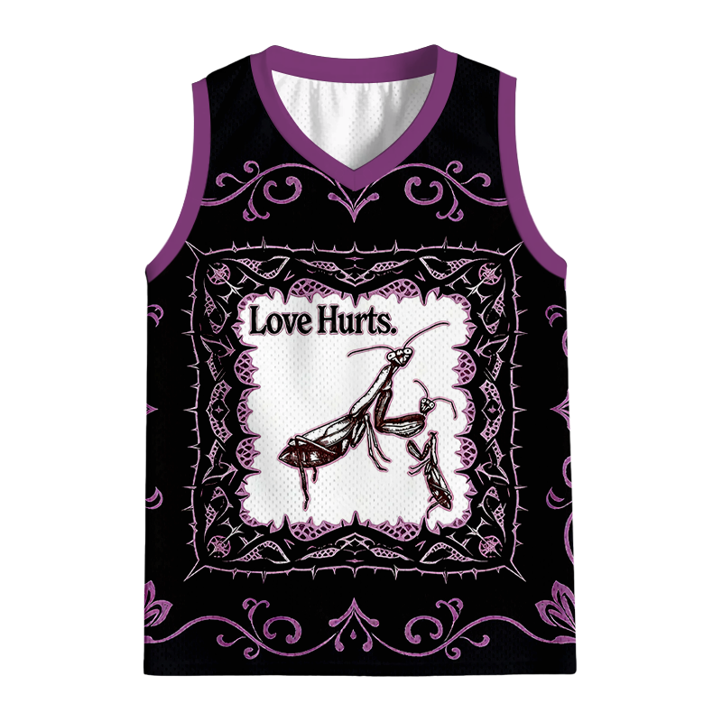 Modecanvas Love Hurts Funny Praying Mantis Jersey Tank