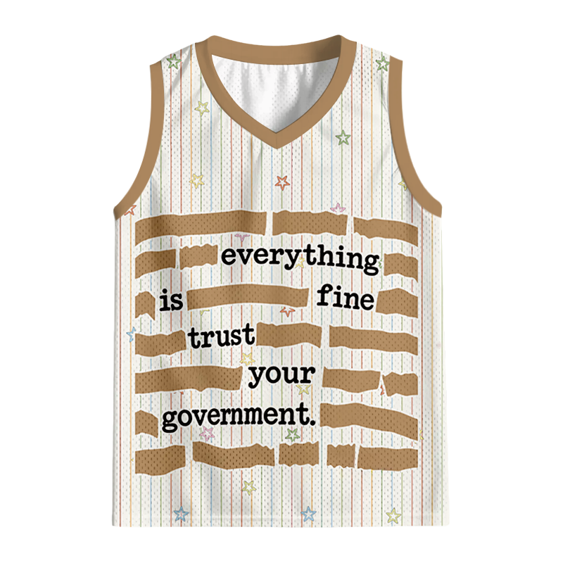 Modecanvas Everything is Fine Meme Jersey Tank