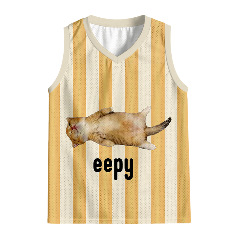 Modecanvas Silly Sleepy Cat Meme Jersey Tank