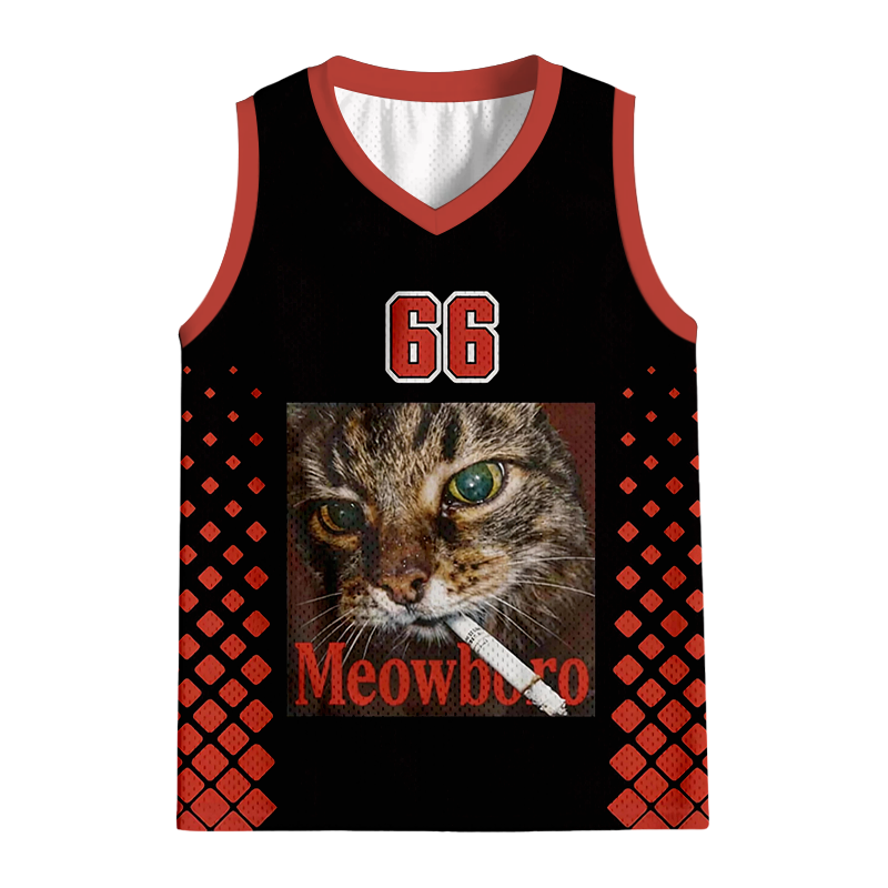 Modecanvas Funny Smoking Cat Meme Jersey Tank