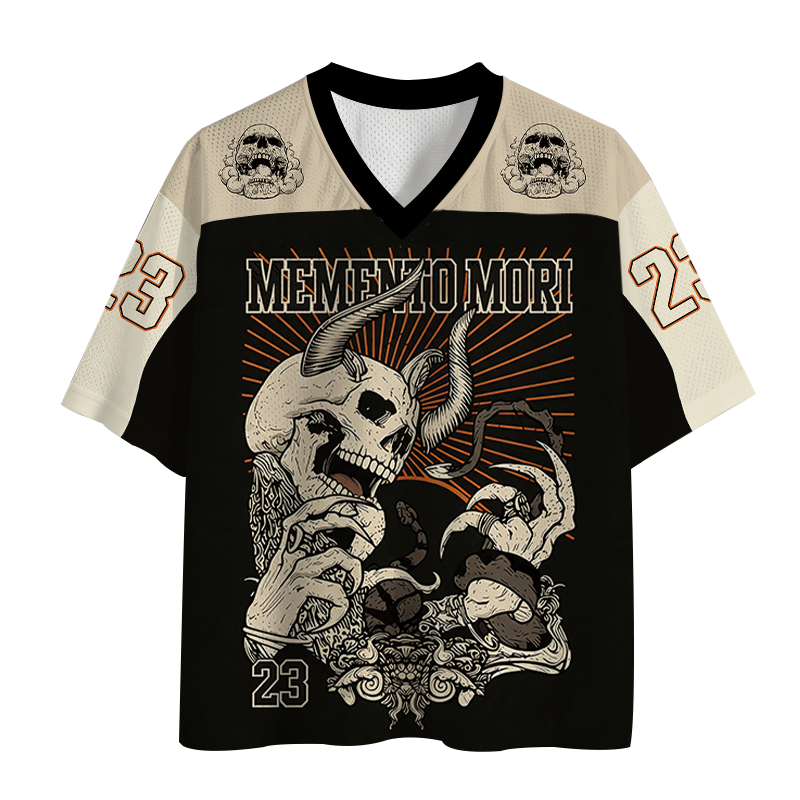 Modecanvas Memento Mori Horror Mesh Jersey-modecanvas