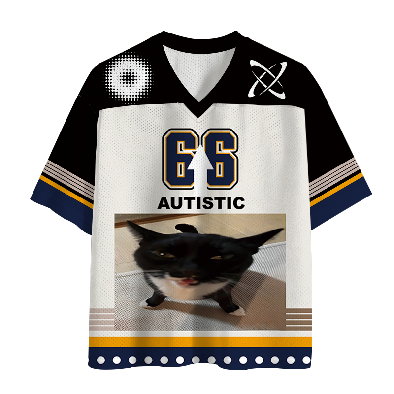 Modecanvas Autistic Cat Mesh Jersey-modecanvas