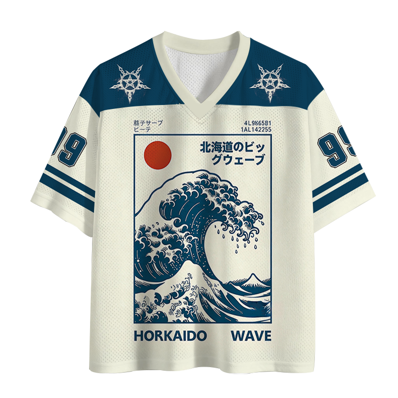 Modecanvas Hokkaido Wave Mesh Jersey-modecanvas