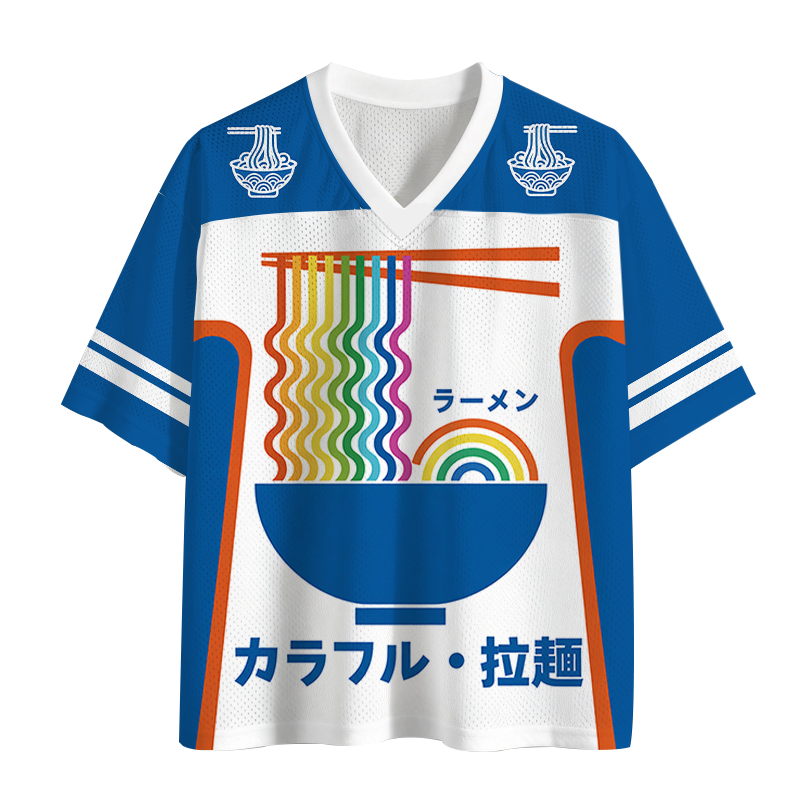 Modecanvas Rainbow Ramen Japan Mesh Jersey-modecanvas
