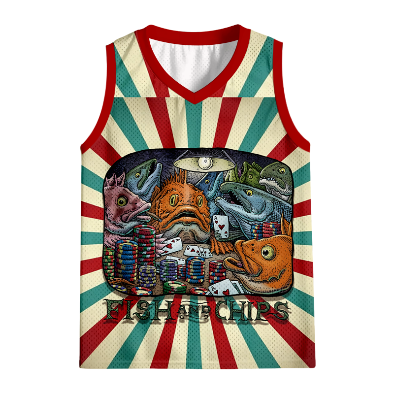 Modecanvas Fish And Chips Jersey Tank