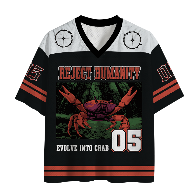 Modecanvas Crab Meme Mesh Jersey-modecanvas
