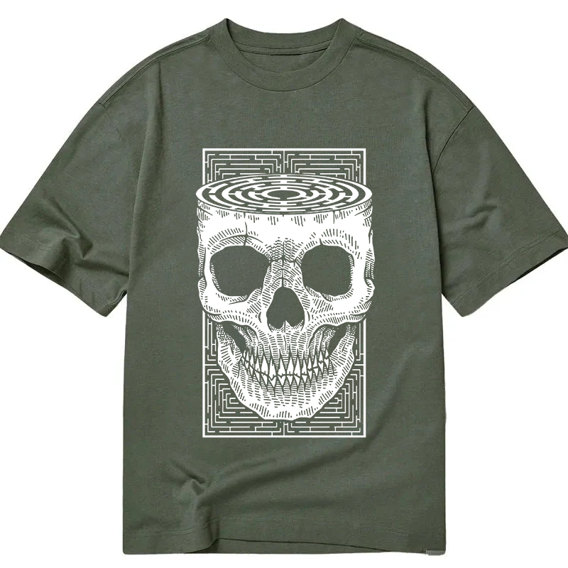Modecanvas Horror Skull DTG Printing Classic T-Shirt-modecanvas