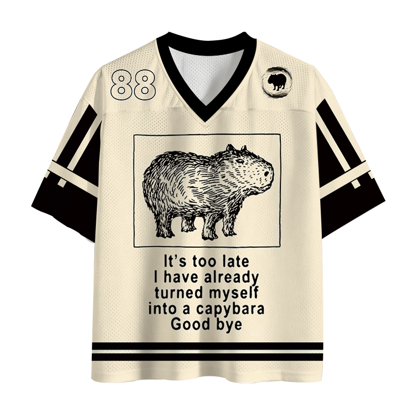 Modecanvas I Have Turned Myself Into A Capybara Mesh Jersey-modecanvas