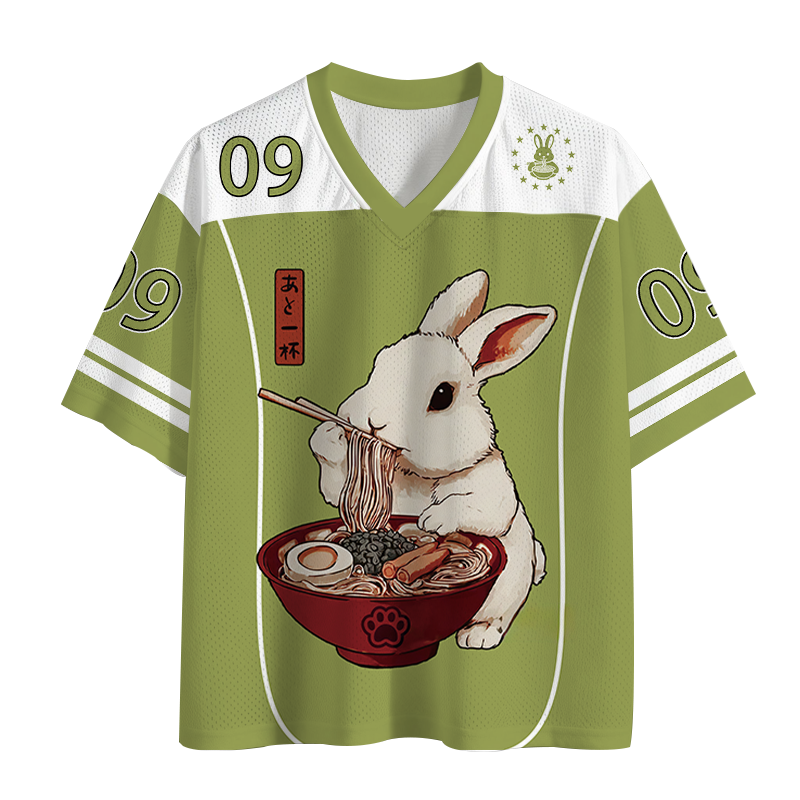 Modecanvas Bunny:One More Bowl, Please! Mesh Jersey-modecanvas