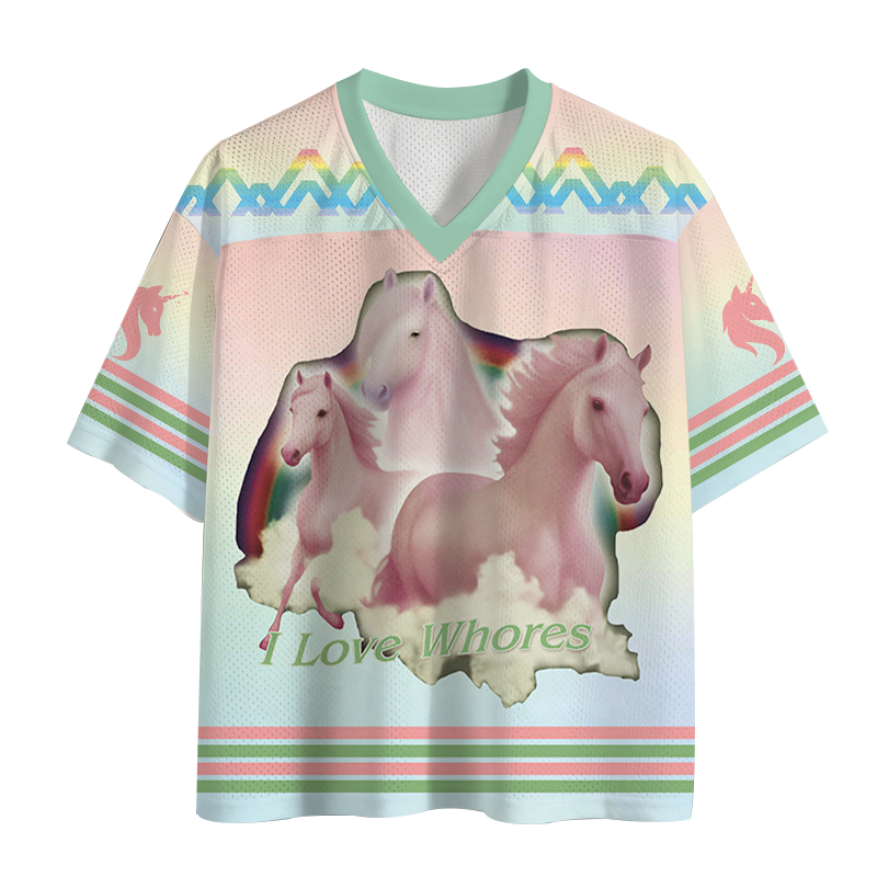 Modecanvas I Love Whores Mesh Jersey-modecanvas