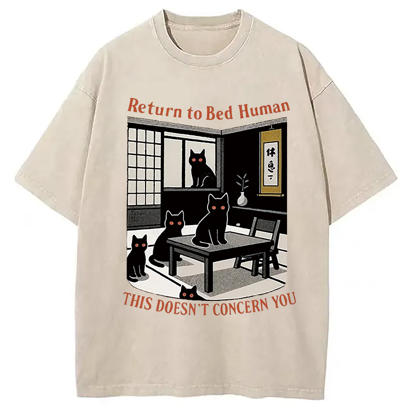 Modecanvas Cats All Over The Room Washed T-Shirt