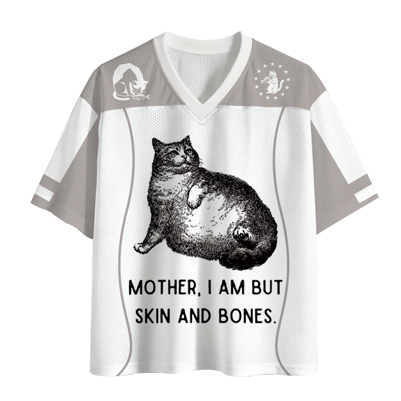Modecanvas Skin & Bones Cat Mesh Jersey-modecanvas
