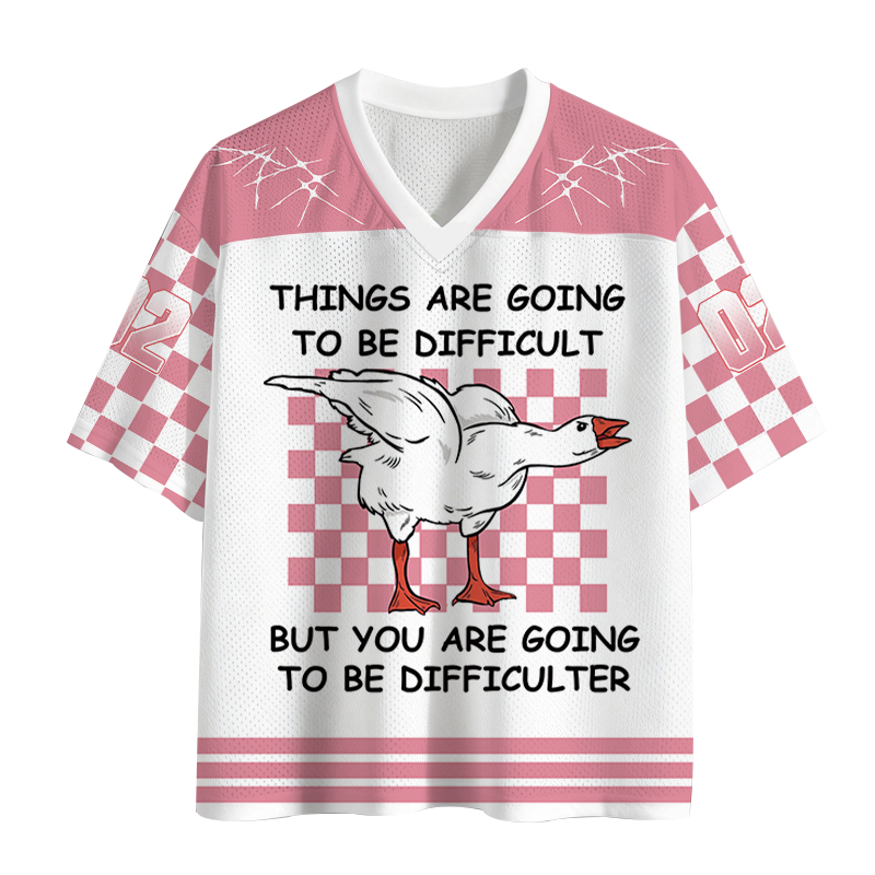Modecanvas Things Are Going To Be Difficult Mesh Jersey-modecanvas