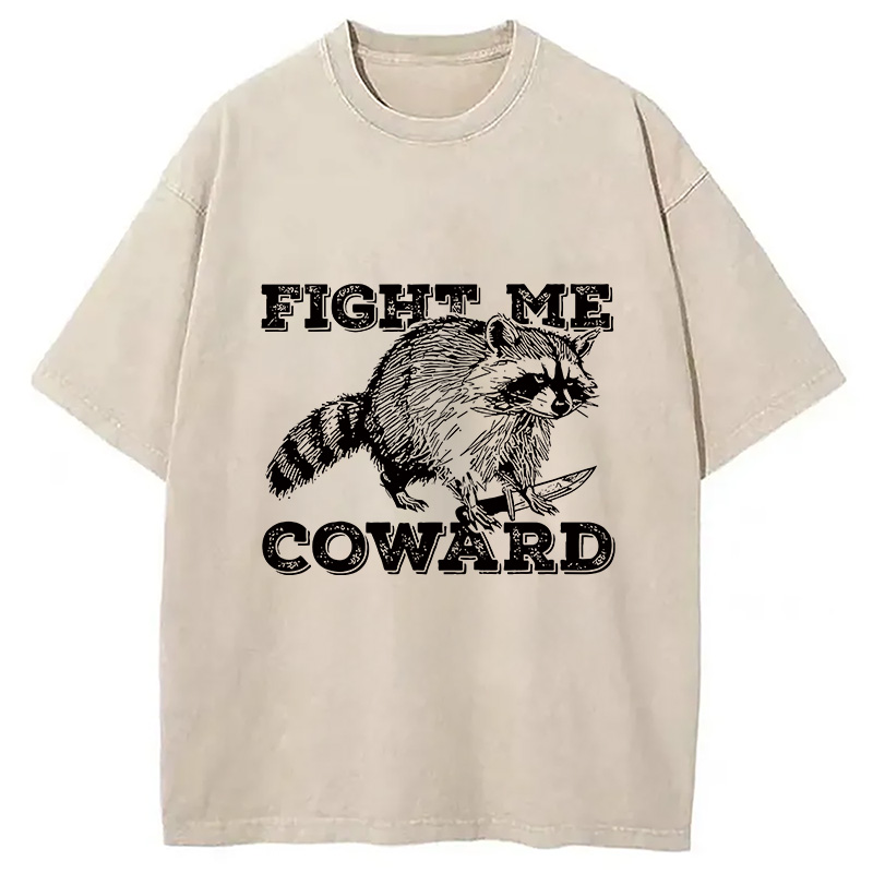 Modecanvas Raccoon With A Knife Washed T-Shirt