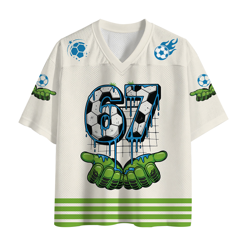 Modecanvas Soccer 67 Birthday Mesh Jersey-modecanvas