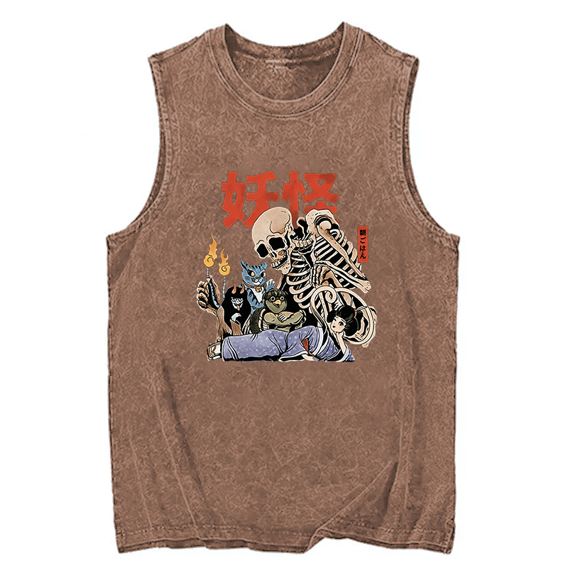 Modecanvas The Yokai Club DTG Printing Washed Tank-modecanvas