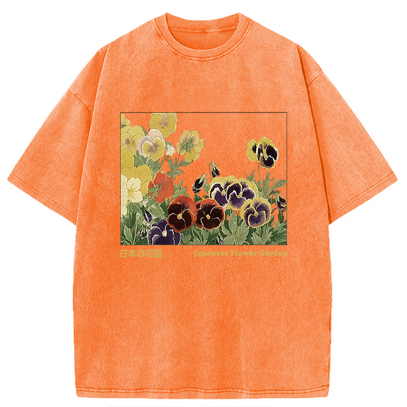 Modecanvas Beautiful Garden Washed T-Shirt