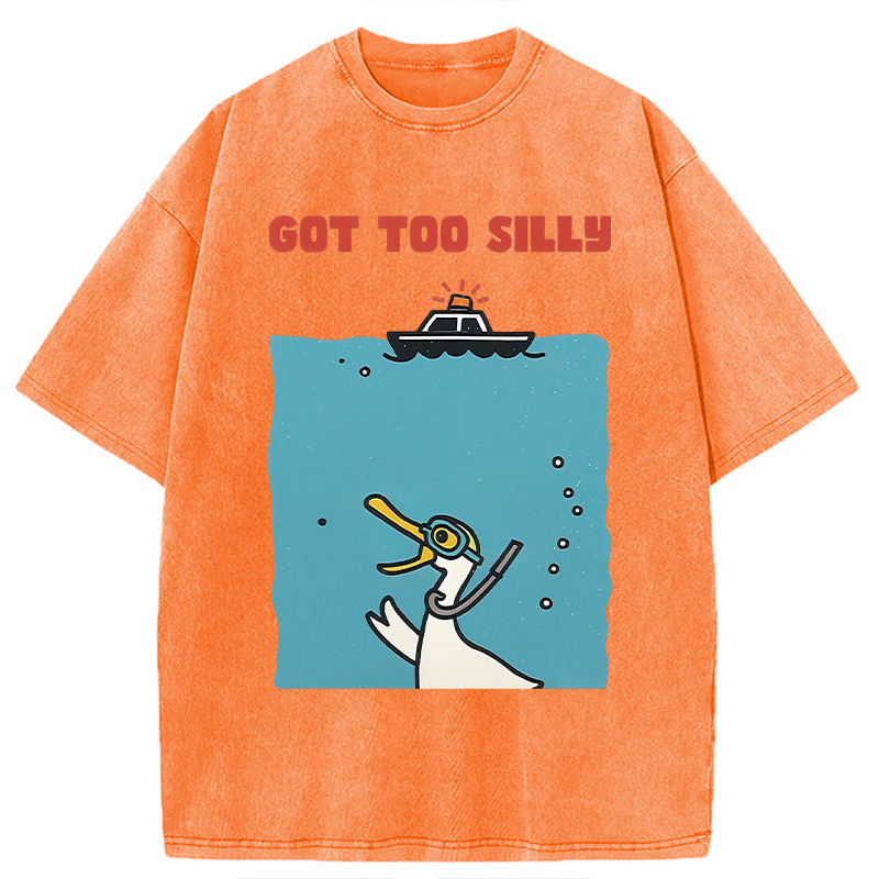 Modecanvas Diving Goose Washed T-Shirt
