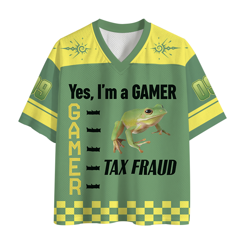Modecanvas Frog Gamer Meme Mesh Jersey-modecanvas